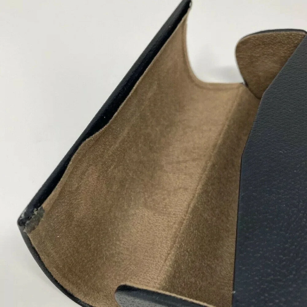 Burberry Hard Black Leather Glasses Case